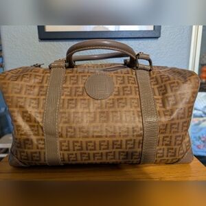 Fendi Tan and Brown Monogram Bag